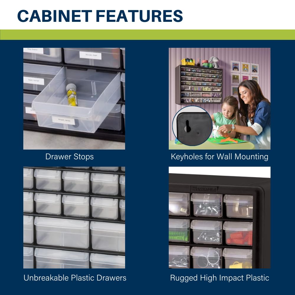 Akro-Mils 44-Drawer Plastic Cabinet for Garage Home Storage