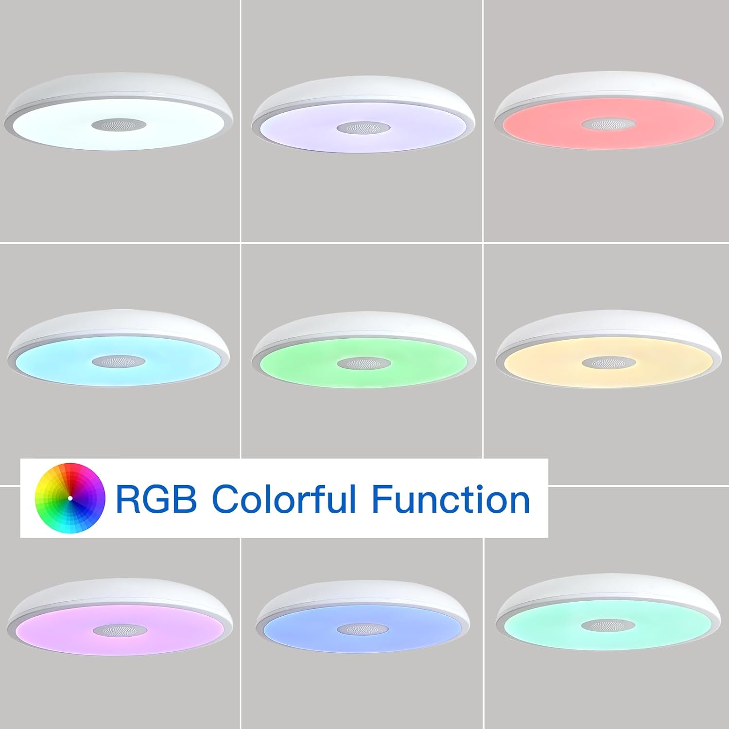 ASALL Smart Waterproof LED Ceiling Light with Bluetooth Speaker