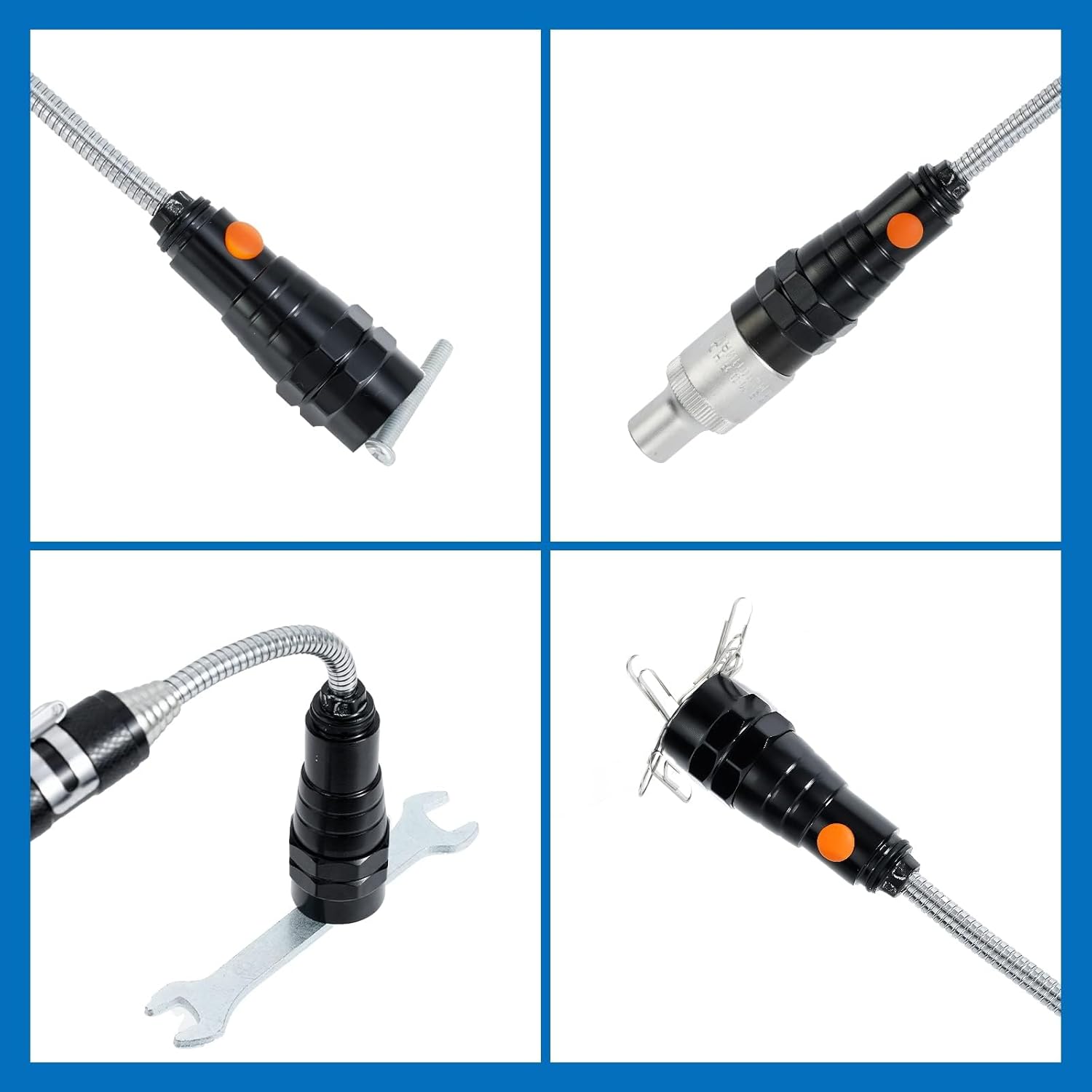 VIBELITE Extendable Magnetic Flashlight - 22 Inches 3 LED Black