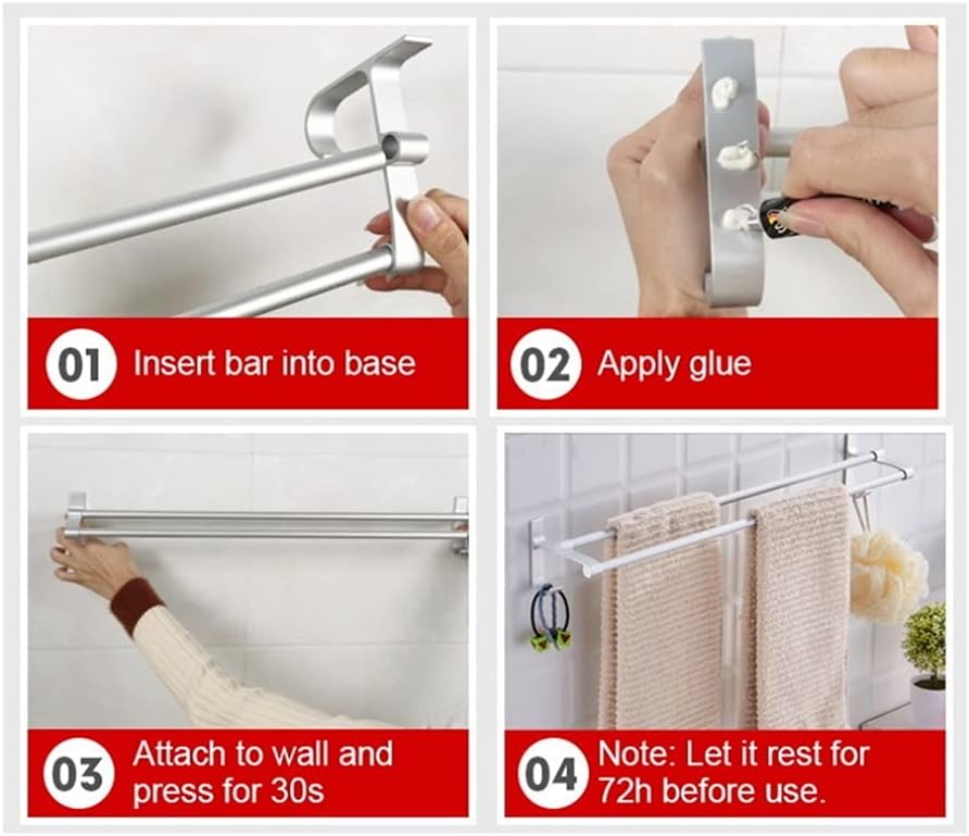 ANNBKA 40cm Aluminum Towel Bar Holder