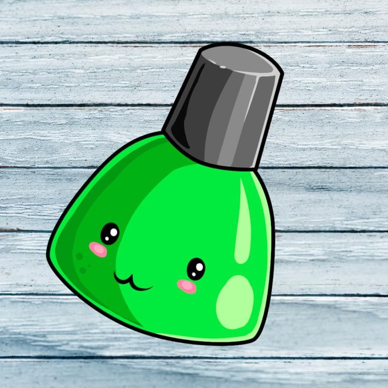 Custom Nail Polish Wall Vinyl Decals - Kawaii Cartoon Design