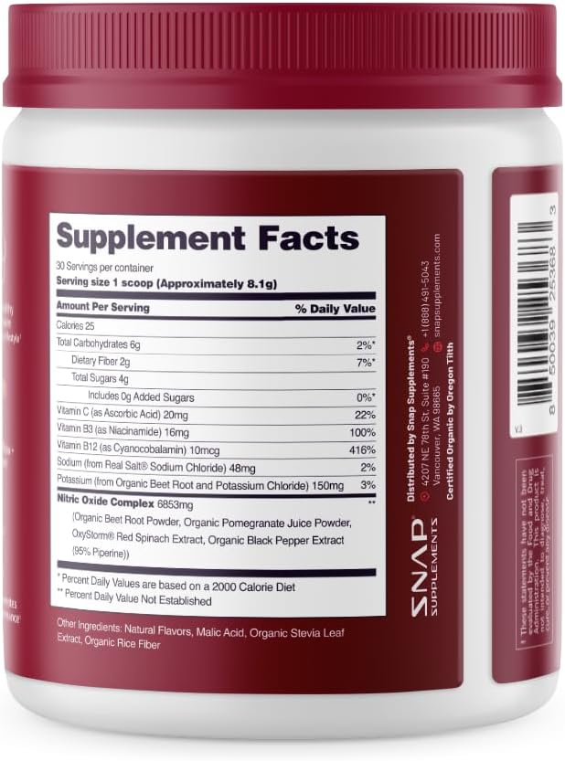 Snap Supplements Heart Beets Organic Beet Root Powder 250g 1