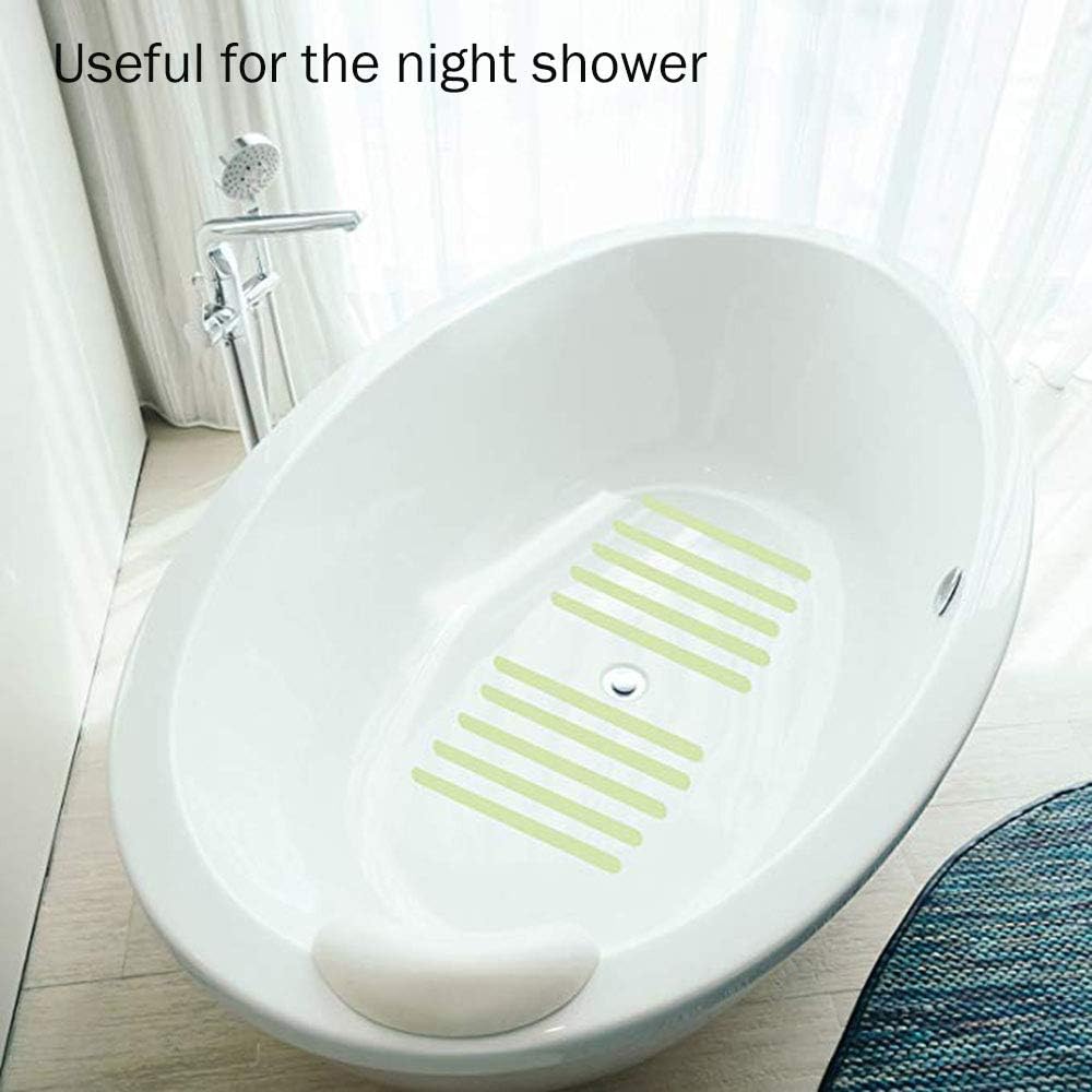 Kyerivs Non-Slip Bathtub Stickers with Glow Luminous Safety Treads