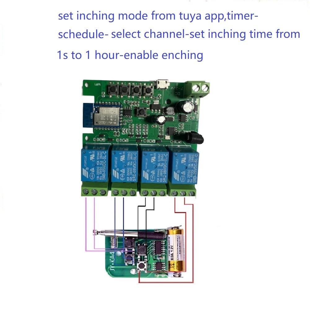 MHCOZY 4 Channel Smart WiFi Relay Switch Module