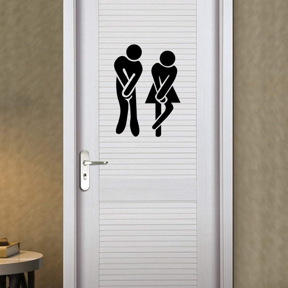 DIY Removable Bathroom WC Sign for Home Decor