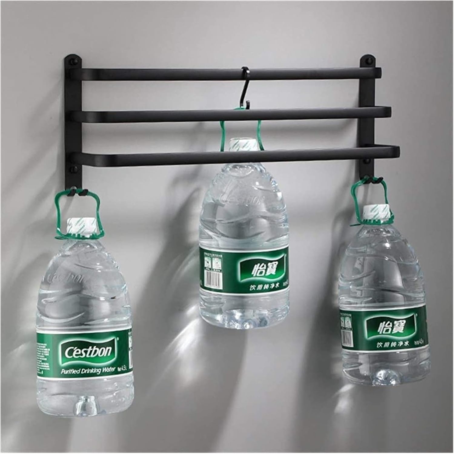 ALDEPO 80Cm Matte Black Towel Rail Shelf