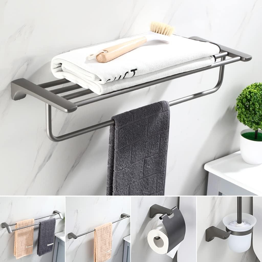 ANNBKA Bathroom Accessory Set with Towel Bar and Toilet Brush