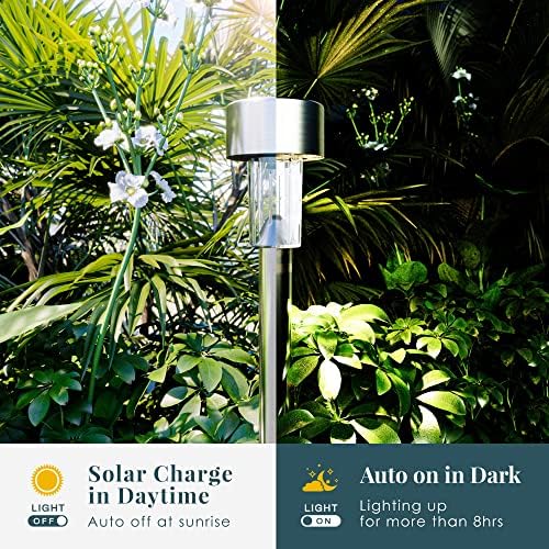 SOLPEX 16 Pack Cold White Solar Path Lights