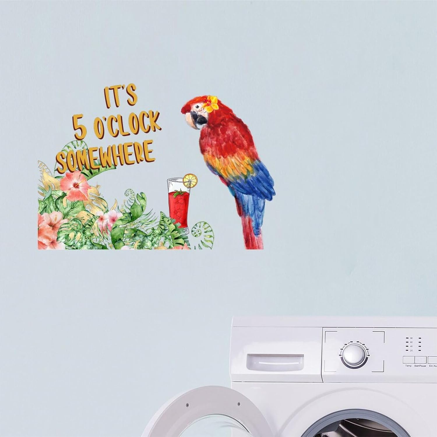 Its Five Oclock Somewhere Wall Decal - Removable Vinyl Art for Home