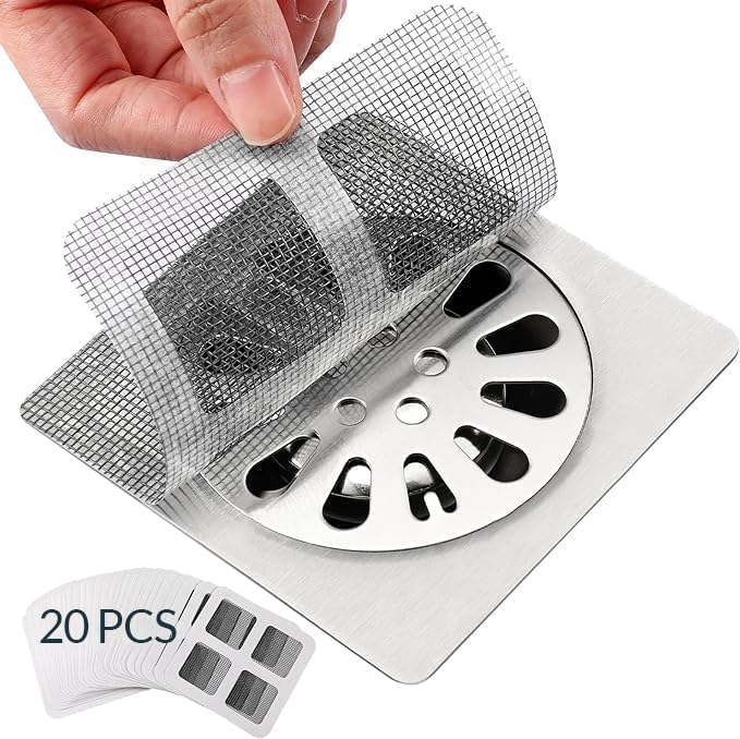 Duomilee 20 Pack Disposable Hair Catcher Stickers for Drains
