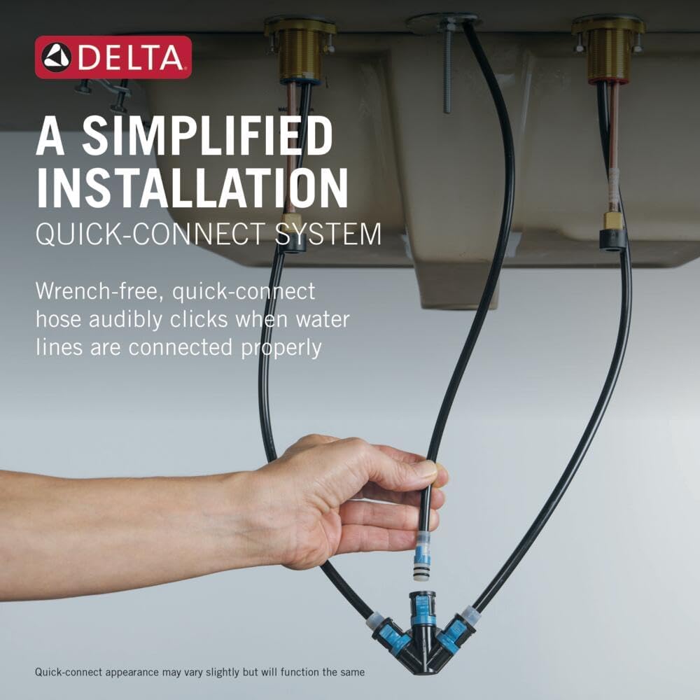 Delta Nicoli Widespread 3 Hole Matte Black Bathroom Faucet