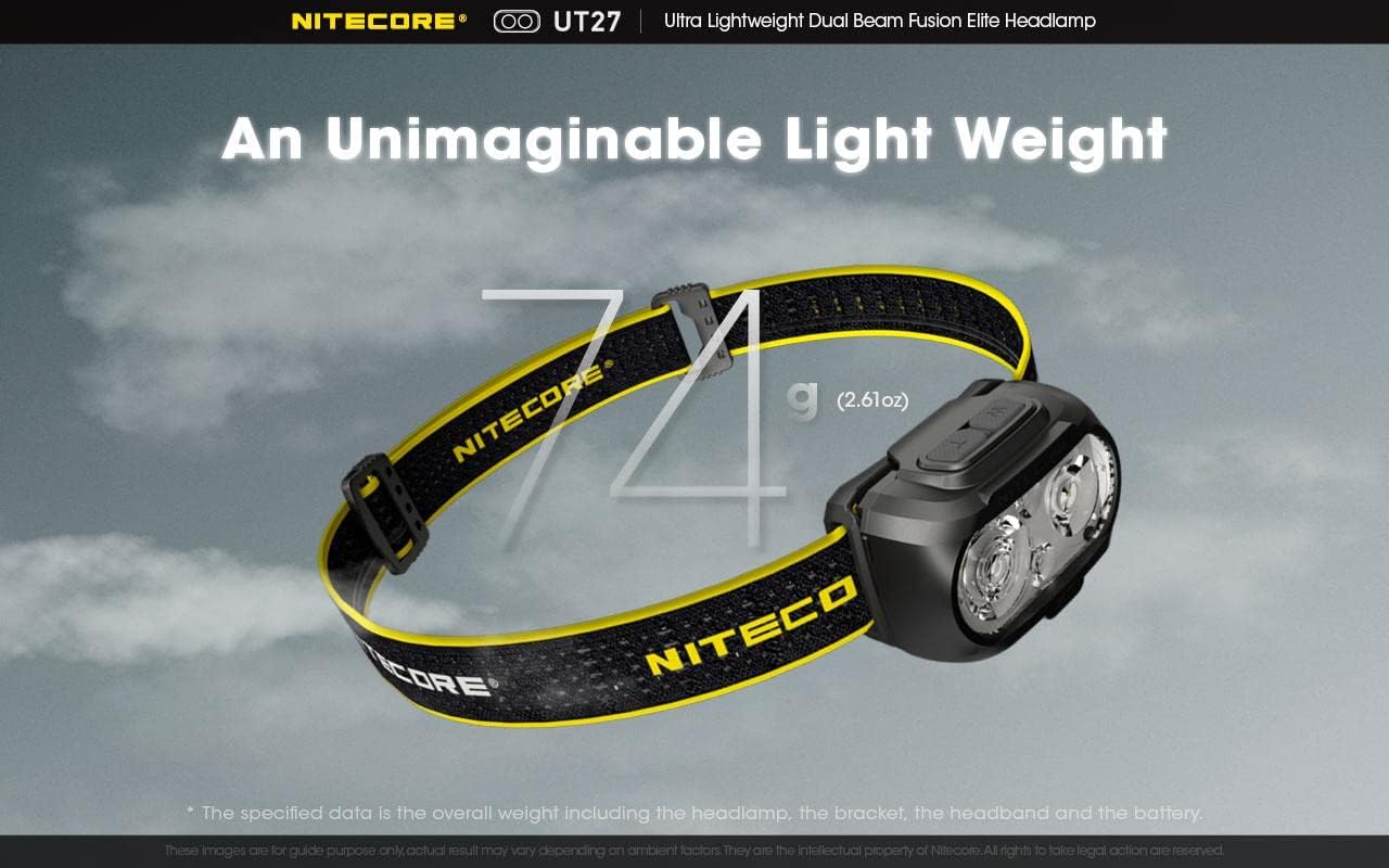 Nitecore UT27 Ultra Lightweight Headlamp with 10000mAh Power Bank