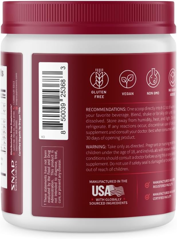 Snap Supplements Heart Beets Organic Beet Root Powder 250g 1