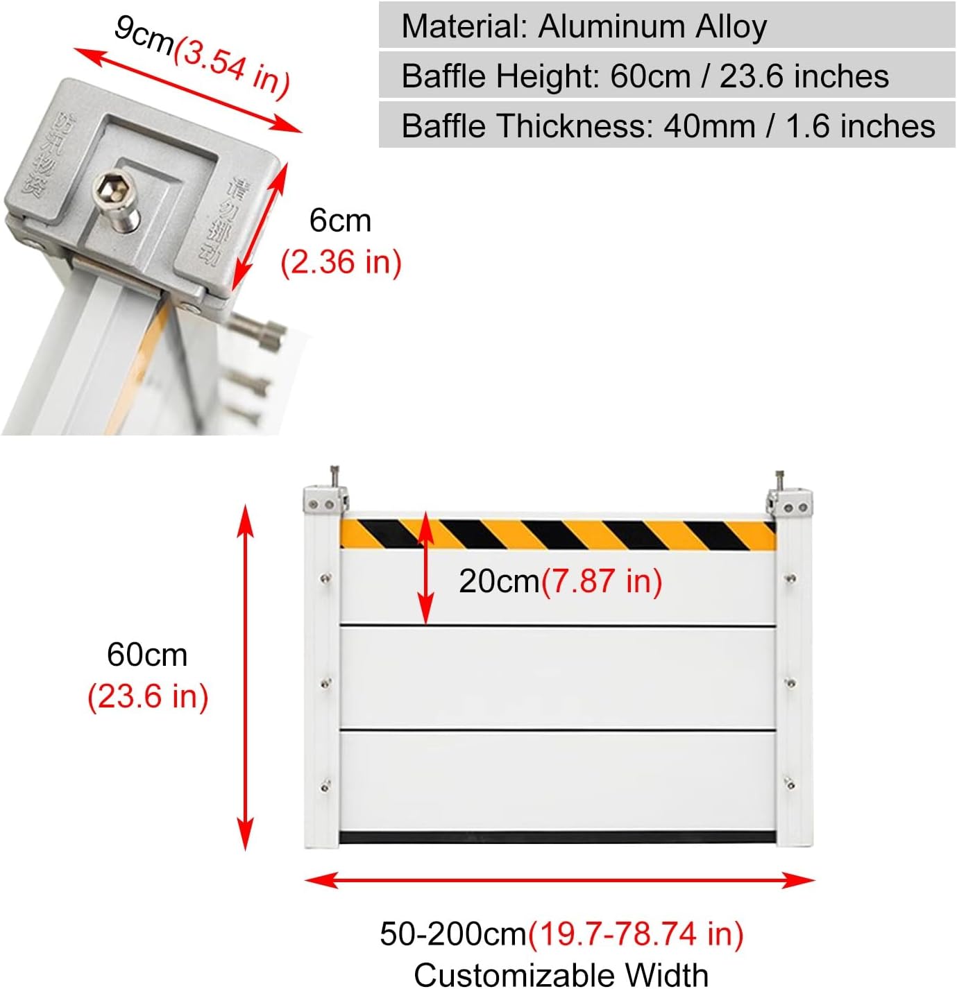 Flood Barrier Threshold Heavy Duty Doorway Water Stopper 1