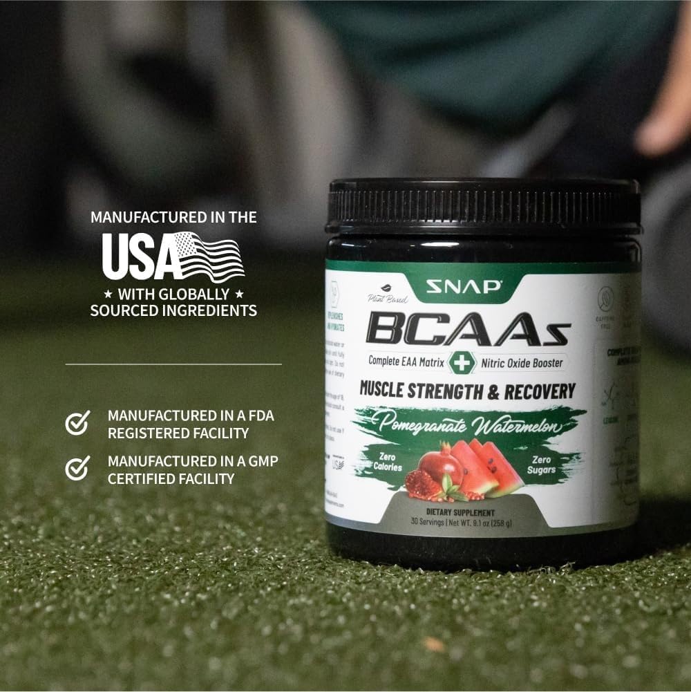 Snap BCAA Powder with Nitric Oxide Booster - Watermelon Flavor