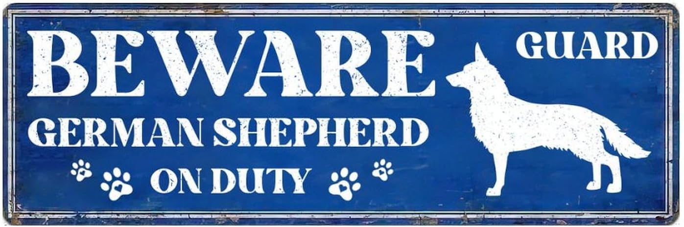 Beware Guard Dog on Duty Wall Art Sticker 18in