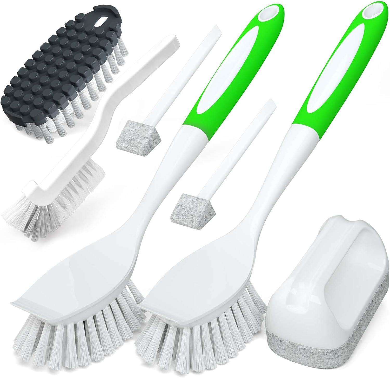 Holikme 5Pack Kitchen Cleaning Brush Set Green