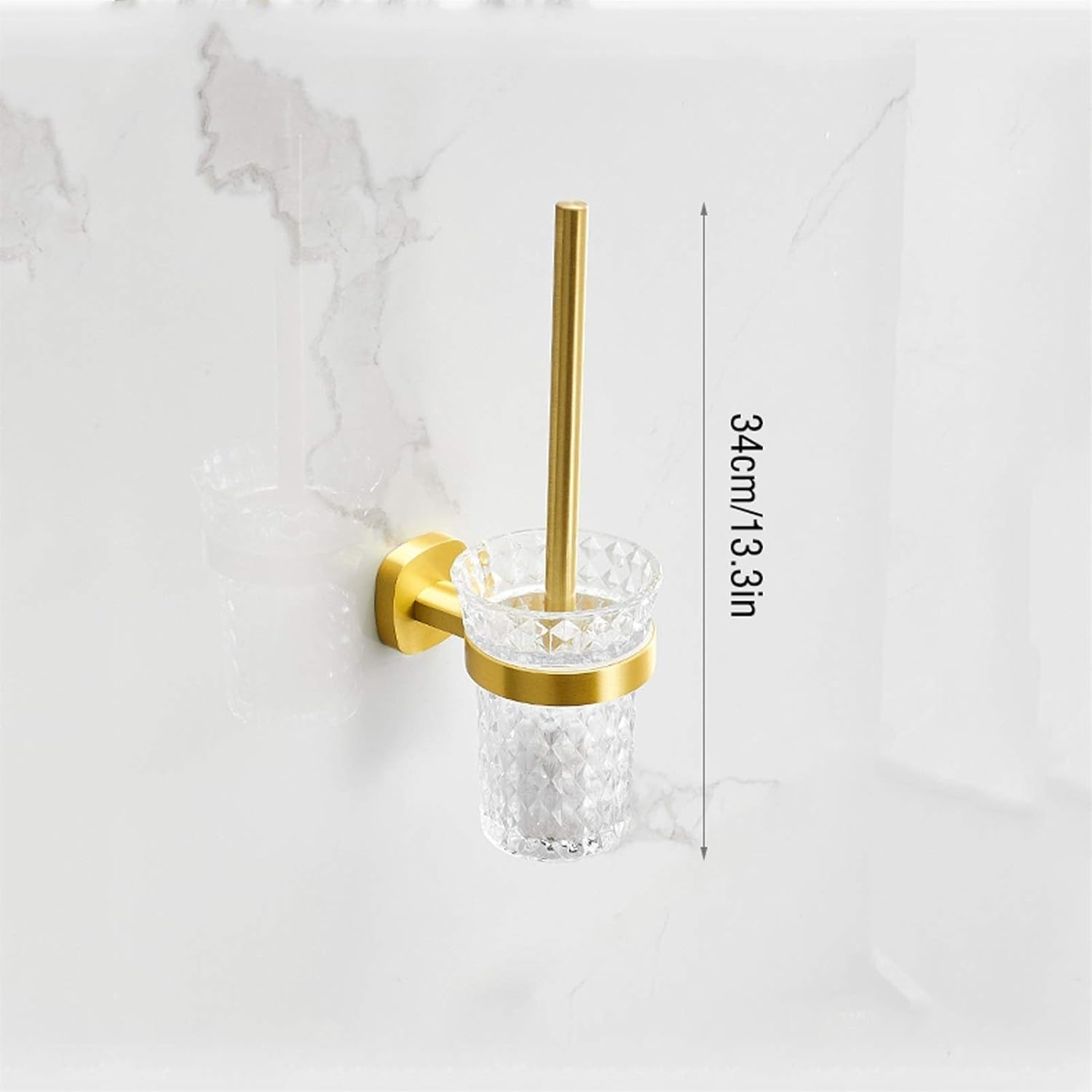 Brushed Golden Toilet Bowl Brush with Long Handle