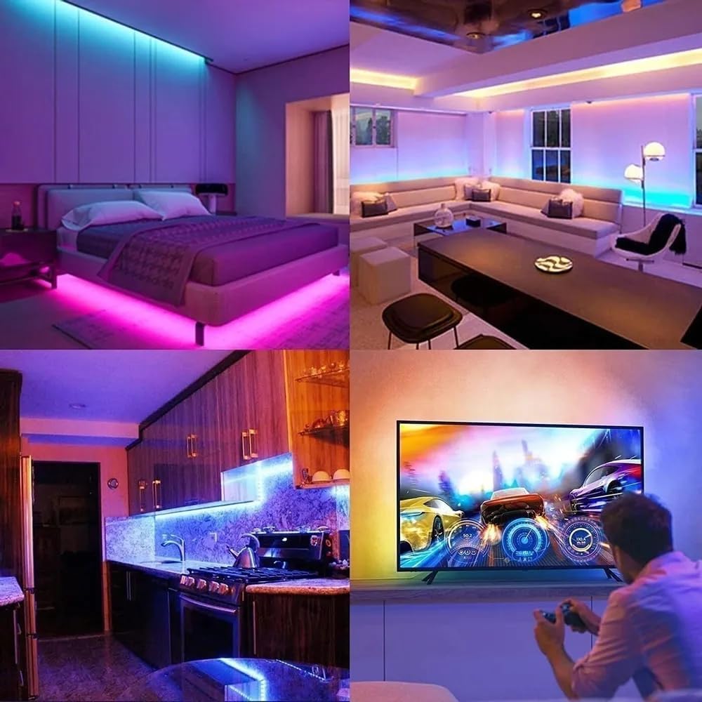 DAYBETTER 130FT RGB LED Strip Lights with Remote and 24V Power Supply