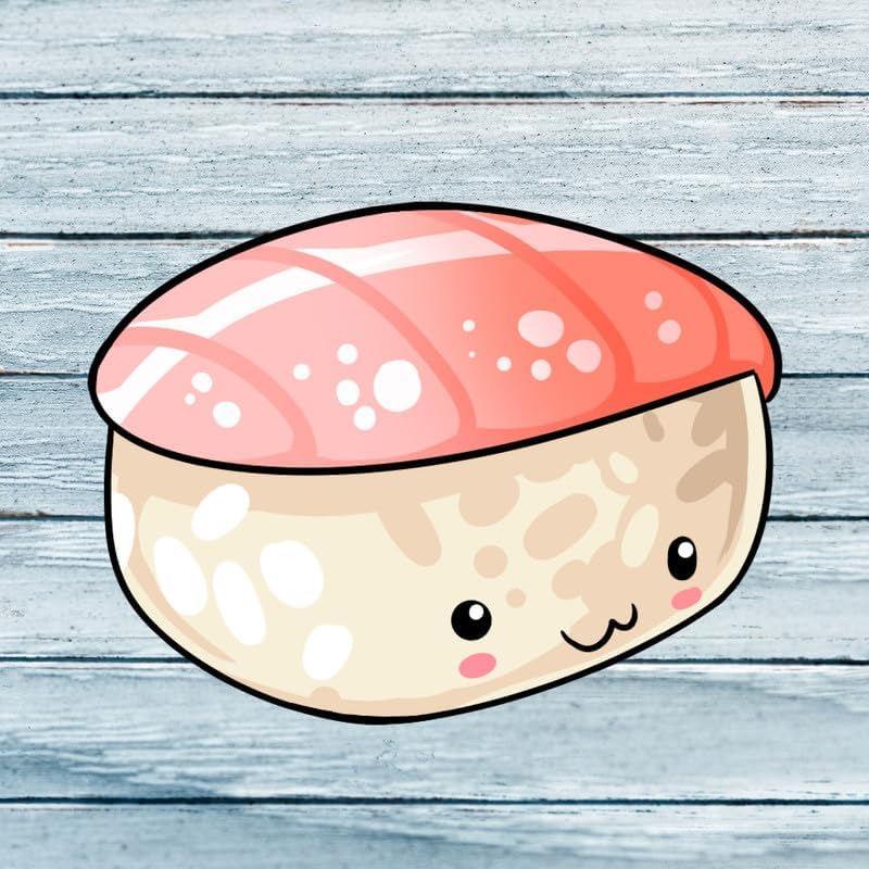 Custom Sushi Wall Decals - Kawaii Japanese Restaurant Rolls Cartoon Design