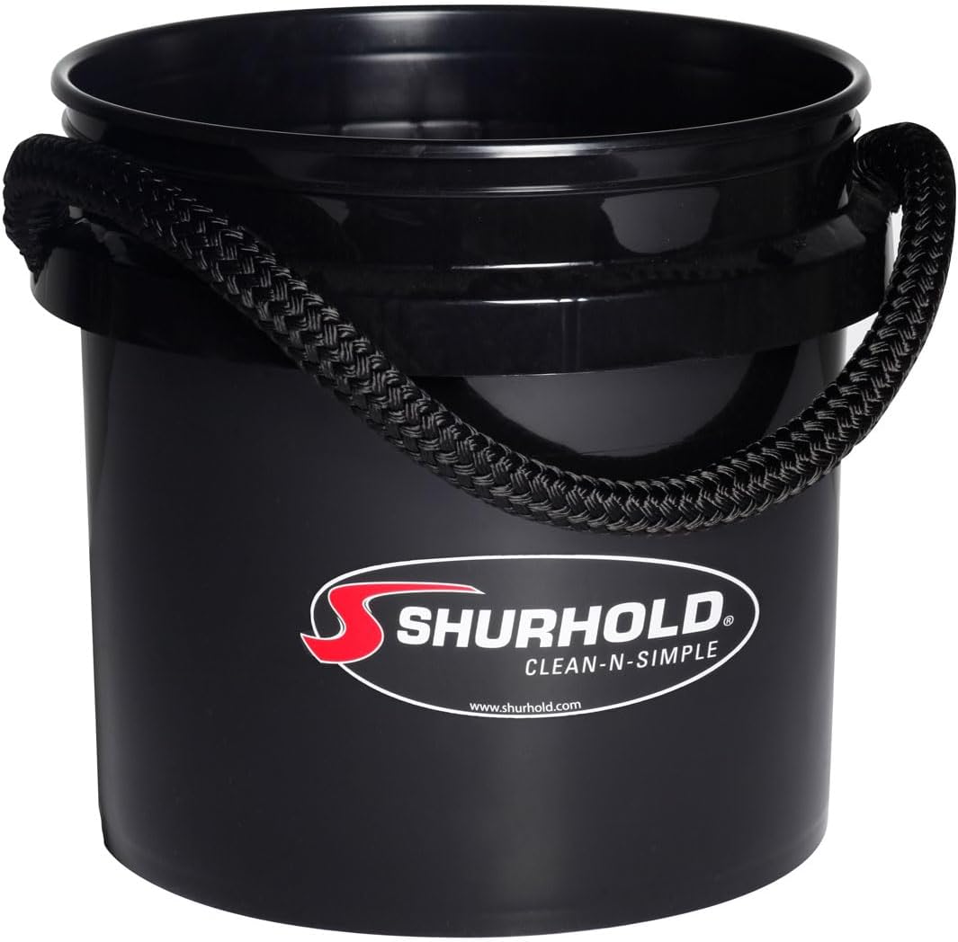 Shurhold Worlds Best Rope Handle Bucket - 35 Gallon - Black