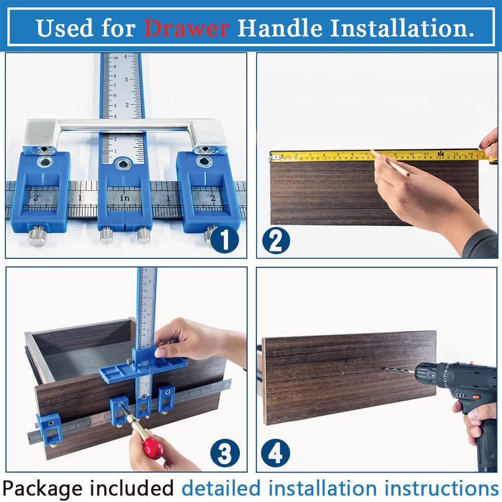 KingCharles Cabinet Handle Jig with Auto Center Punch 1