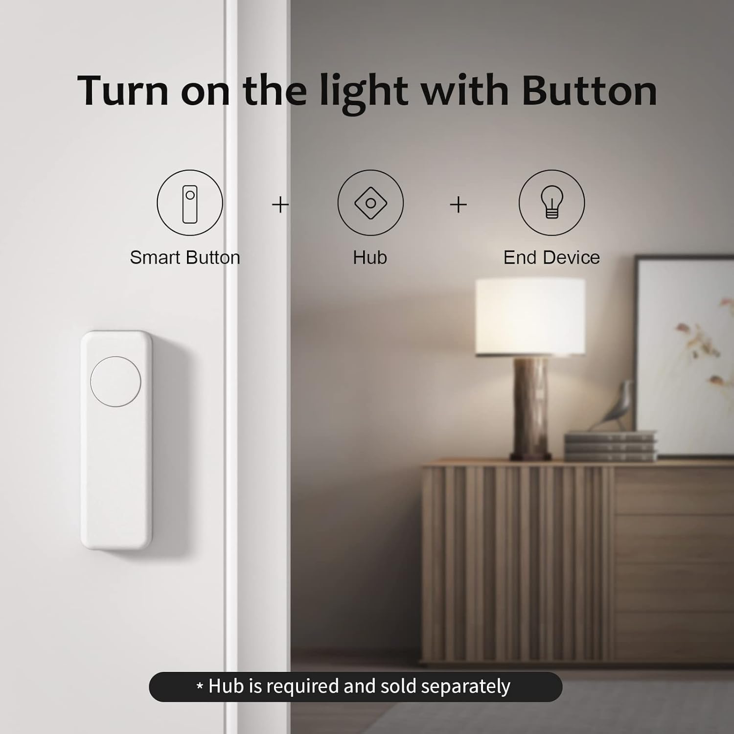 THIRDREALITY ZigBee Smart Button Yellow 3-Way Remote Control