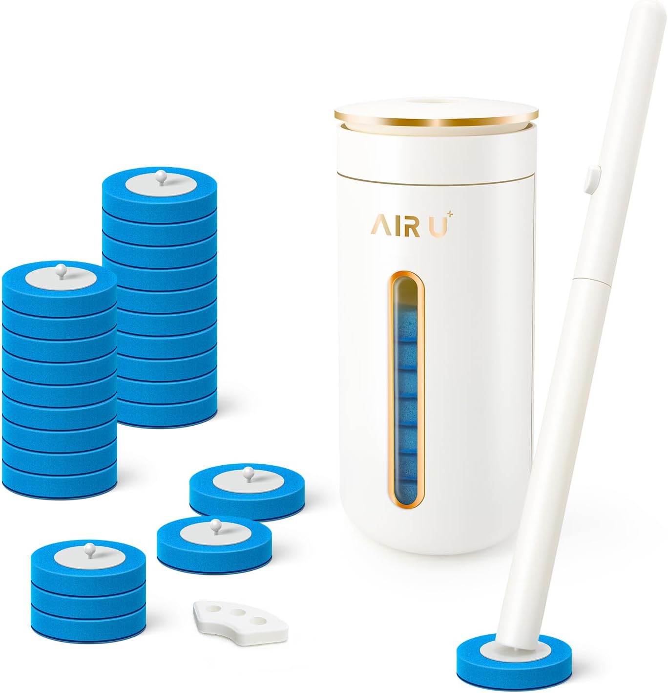AIR U Toilet Brush Starter Kit with 24 Refills