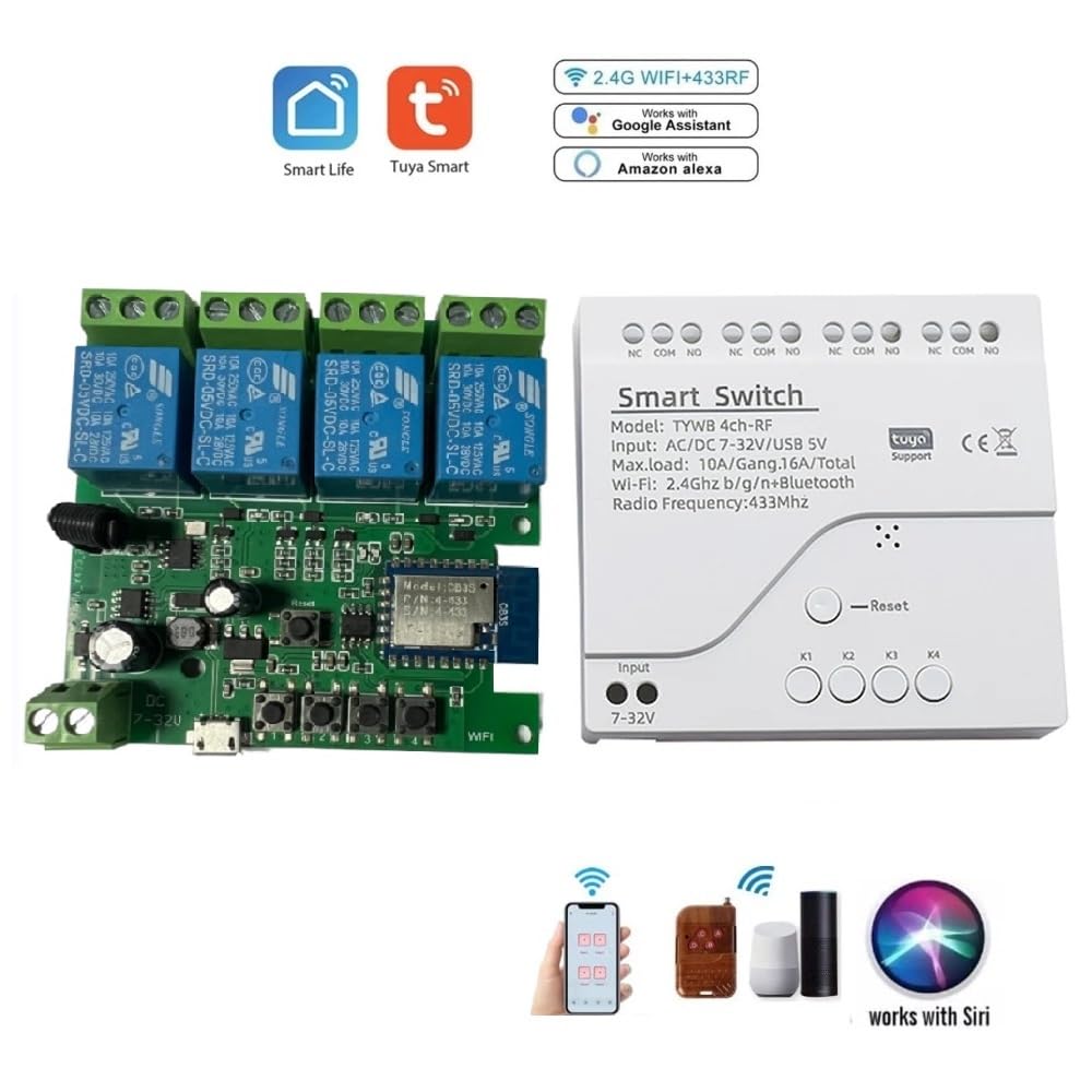 MHCOZY 4 Channel Smart WiFi Relay Switch Module