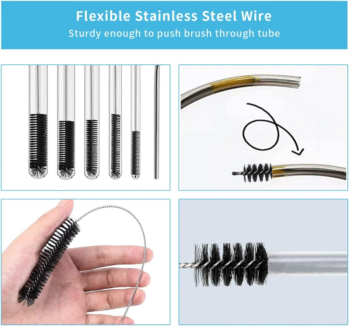 10 Pcs Flexible Drain Brush Set for Kitchen and Aquarium