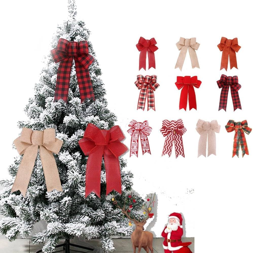 DIY Christmas Bows for Tree Wreath and Gift Wrapping