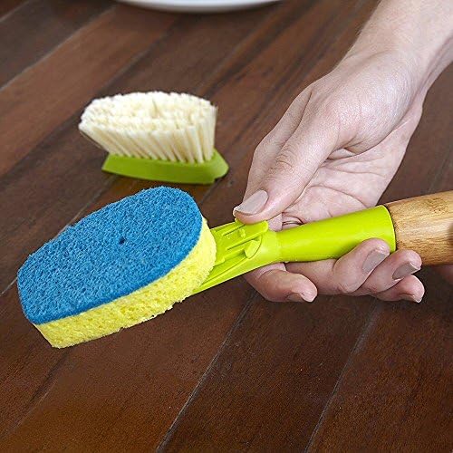 Full Circle Suds Up Soap Dispensing Dish Brush with Bamboo Handle