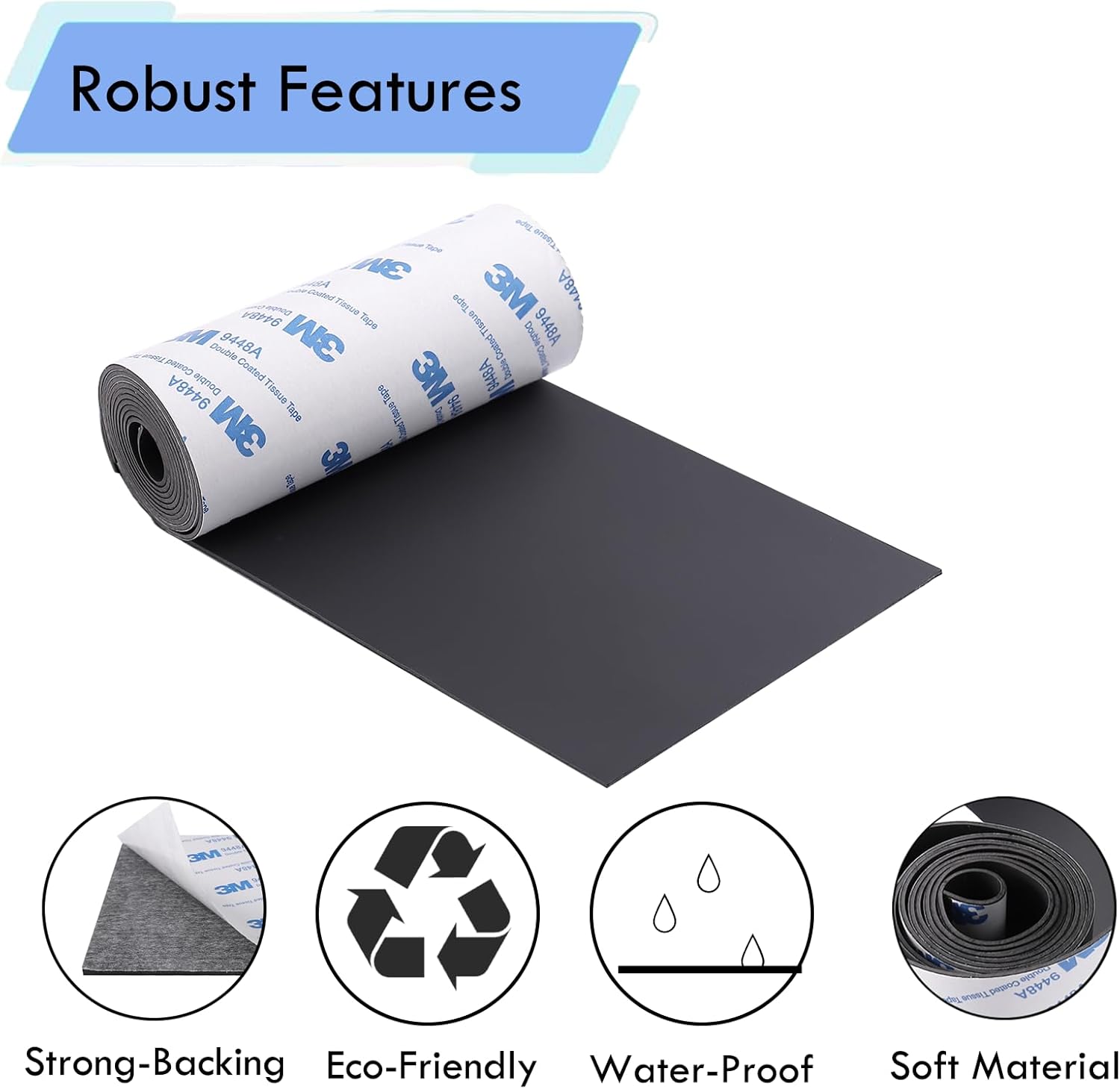 Non Slip Furniture Pads 4x40 inch Anti-Slip Rubber Silicone Pads Roll