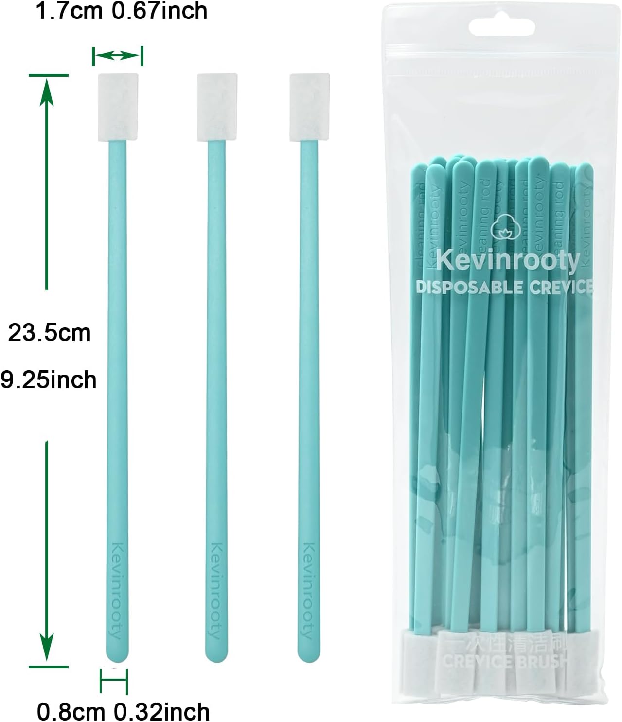 20PCS Crevice Cleaning Brush Tool Kit Disposable Toilet Brush Seat Cleaner