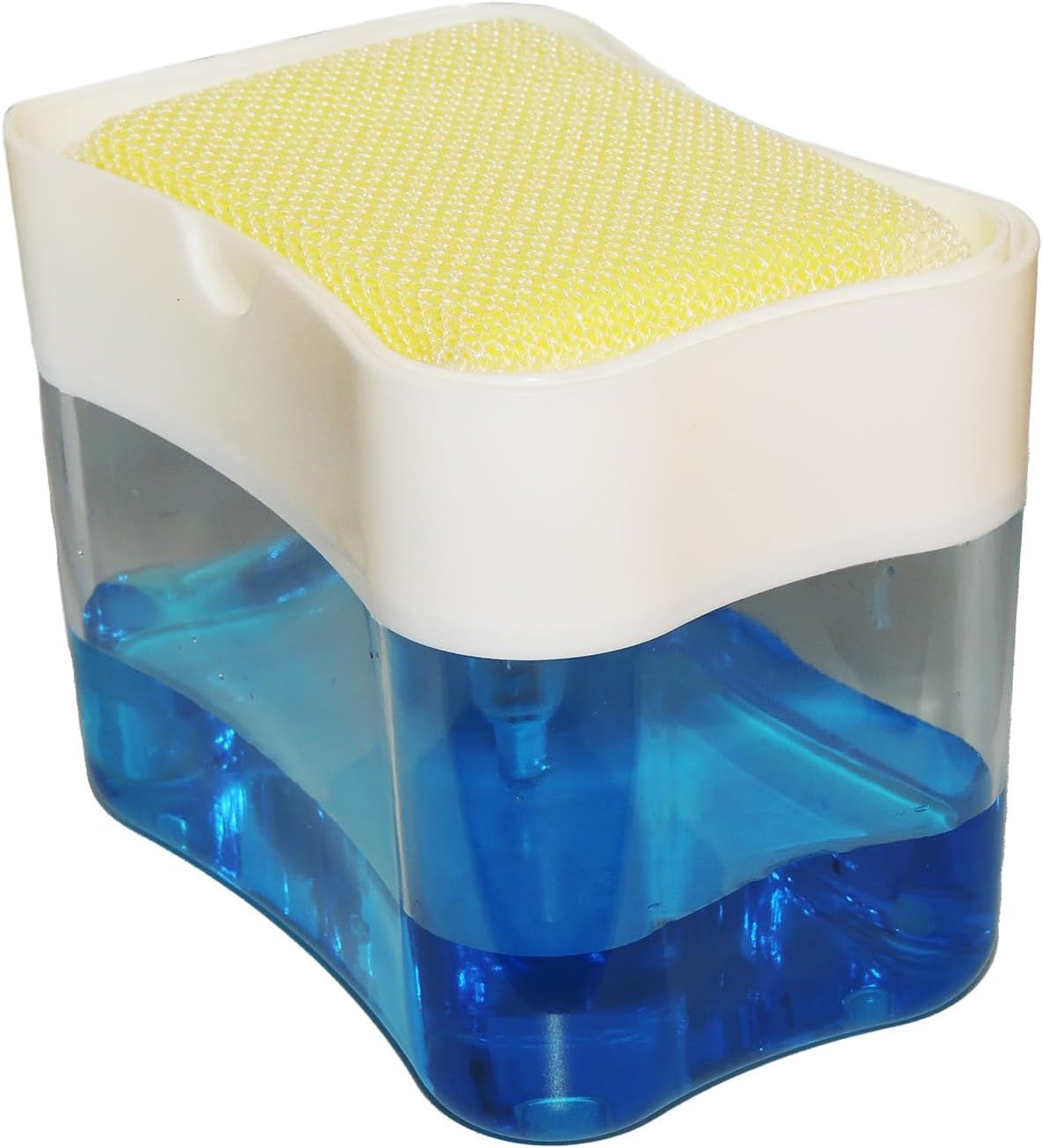 Elite Buddy Dish Soap Dispenser with Sponge Holder White