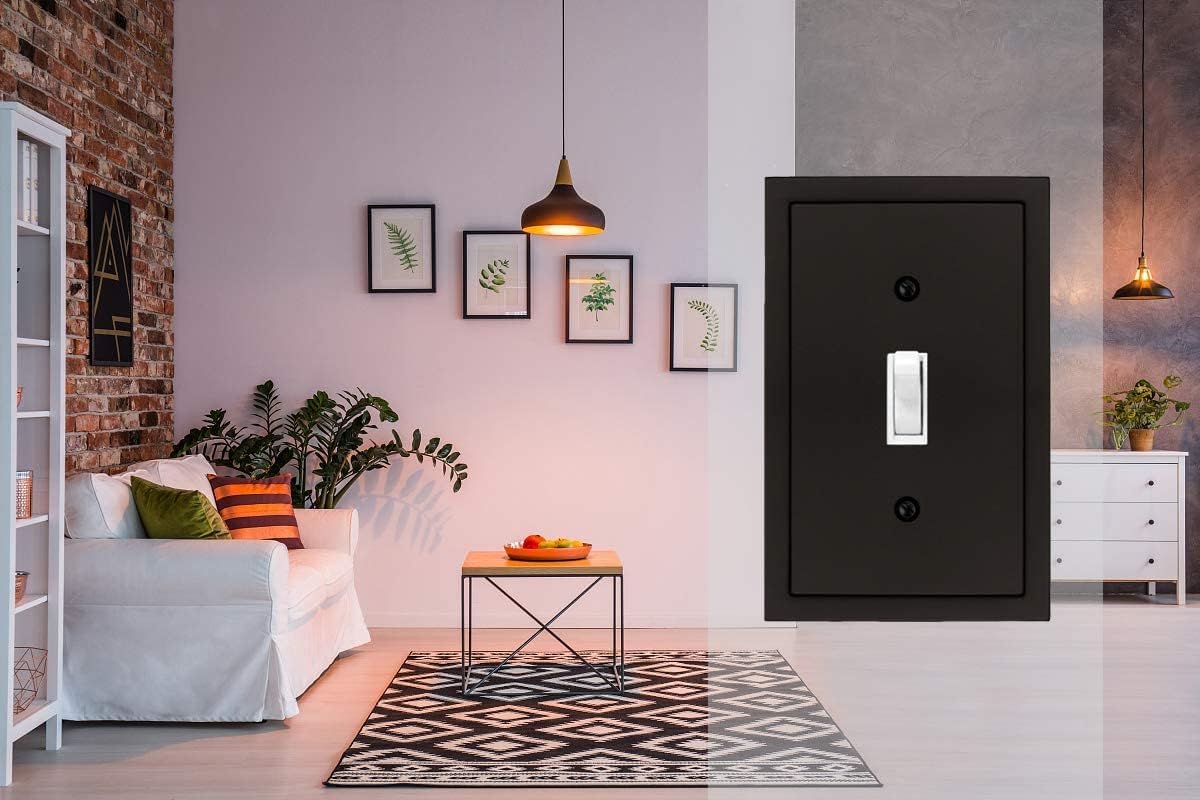 Henne Bery Modern Edge Decorative Wall Plate Matte Black 2PK