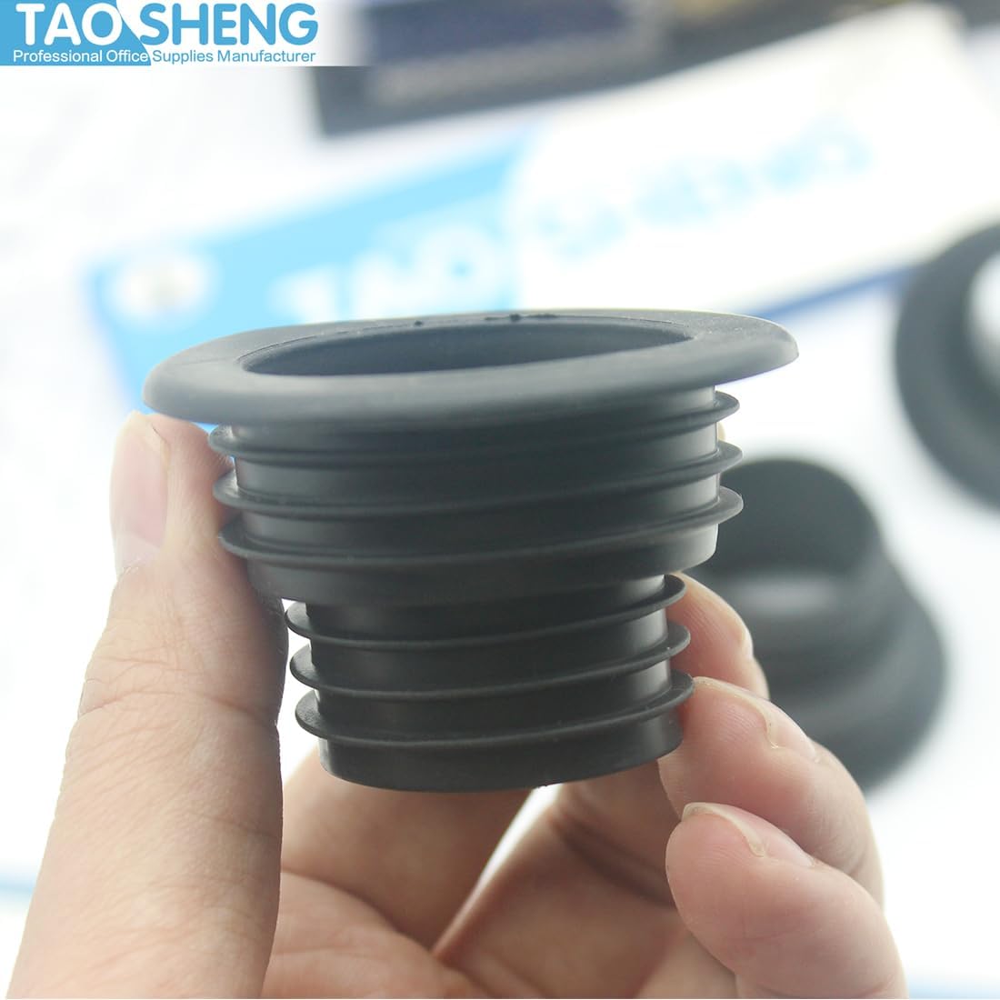 Universal Fit Black Silicone Drain Plug 3 Pack