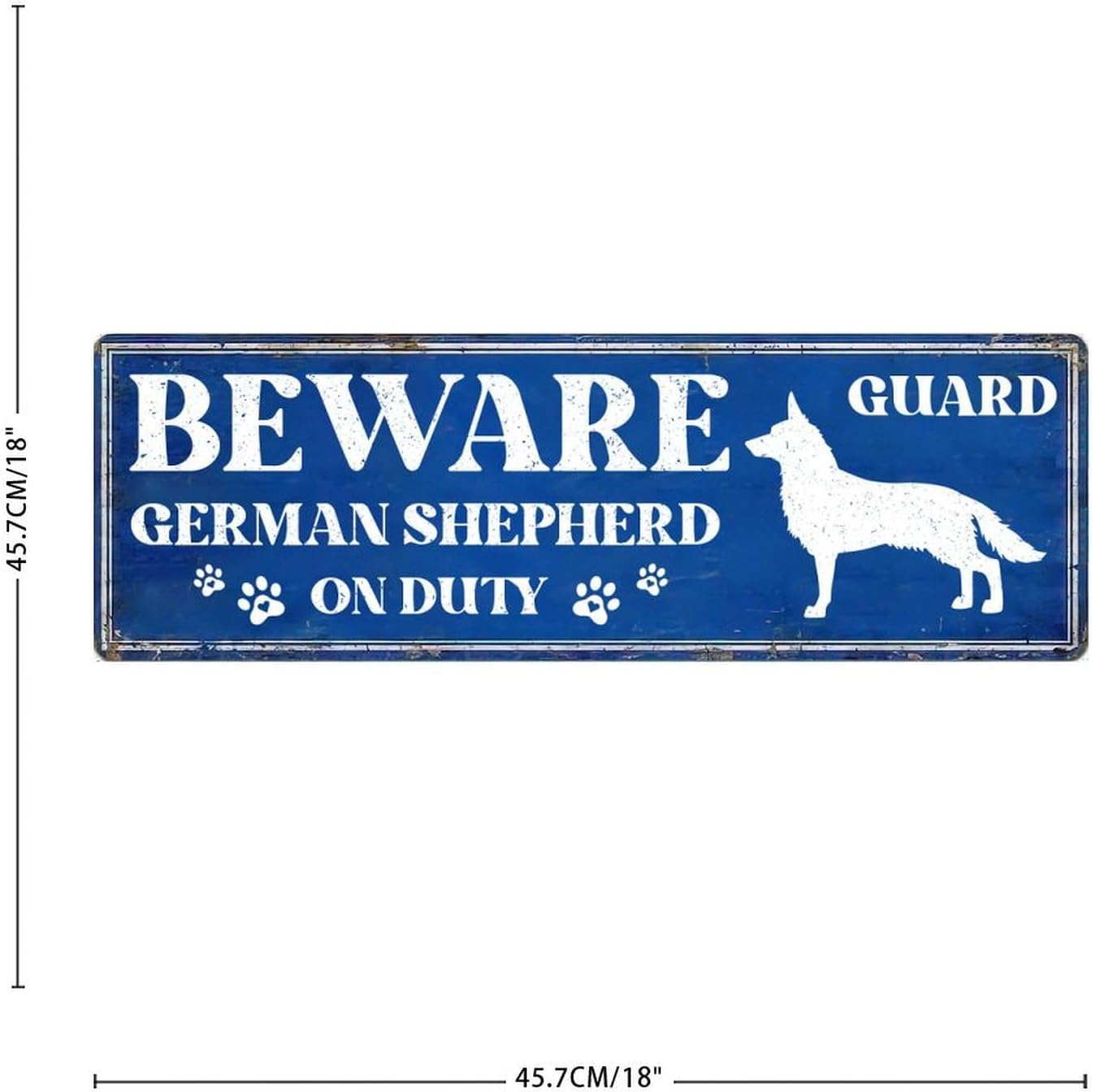 Beware Guard Dog on Duty Wall Art Sticker 18in