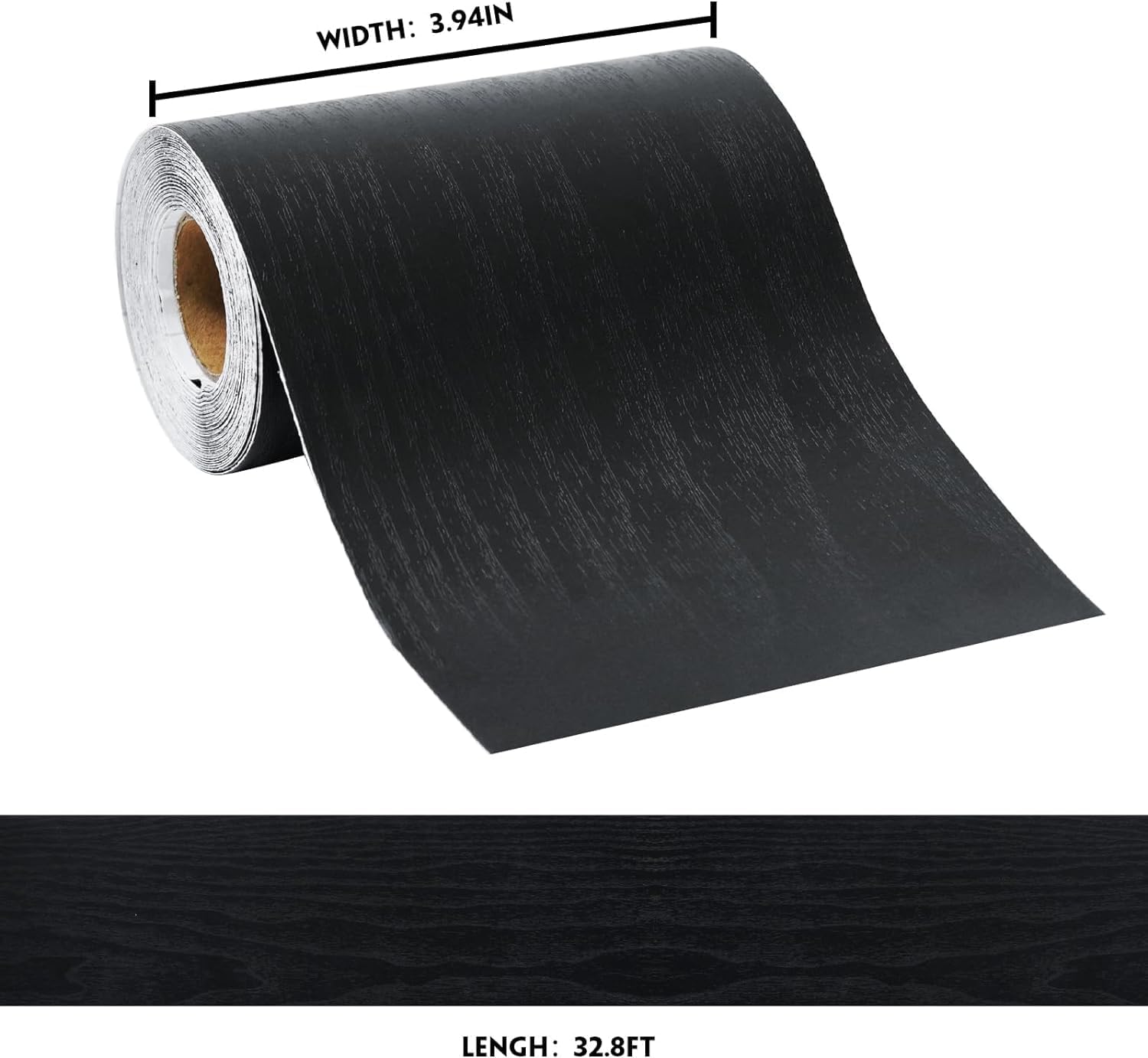 DESOMINOR 32FT Black Waterproof Wallpaper Border