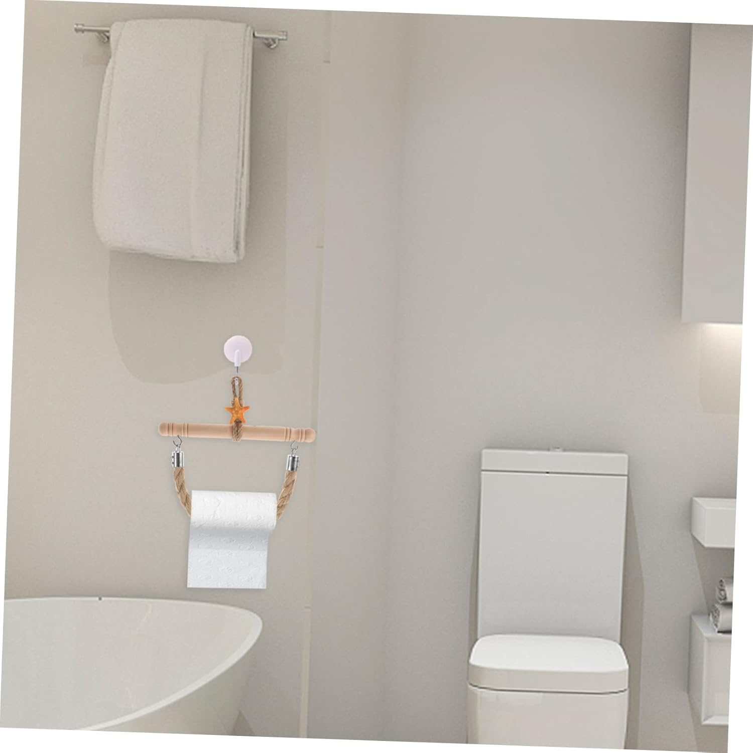DOITOOL Nautical Themed Toilet Paper Holder Wall Mount