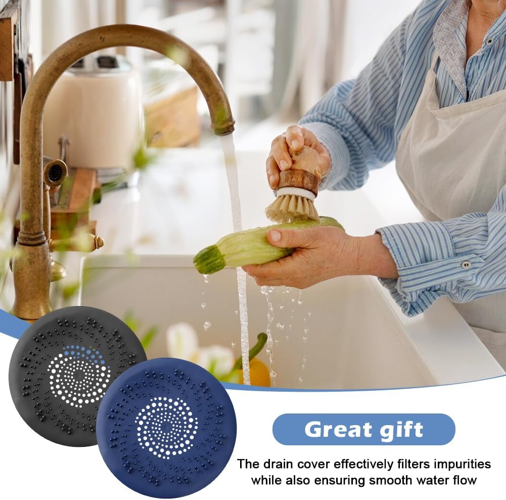 Pilarmuture 2Pcs Hair Catcher Drain Cover for Bath and Sink