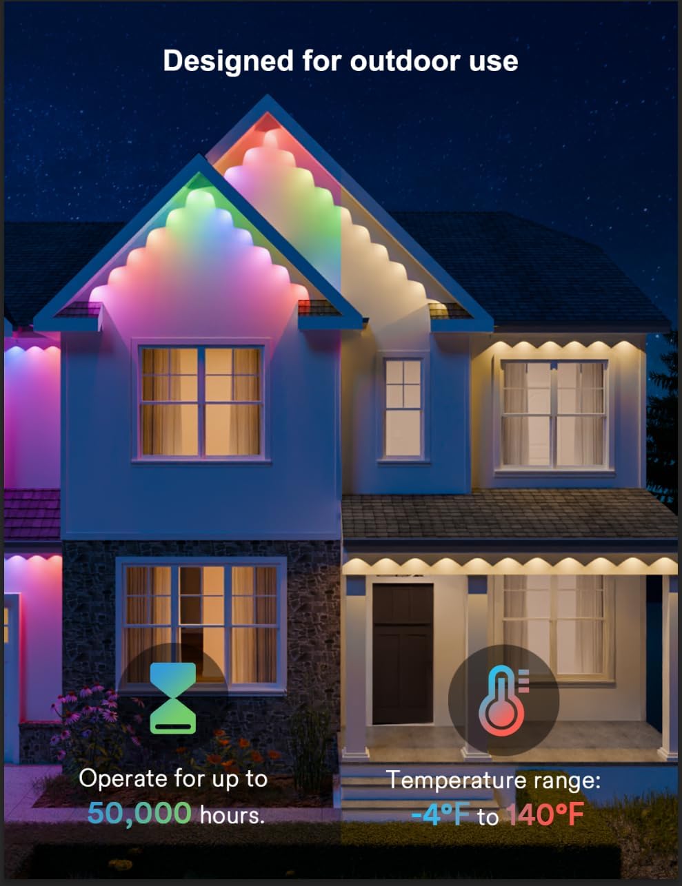 ANGELHALO 100ft Smart String Lights with 72 LEDs 1