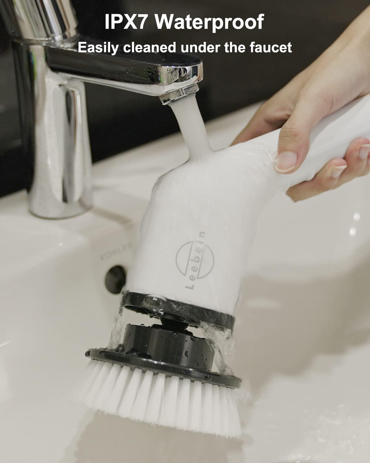 Leebein Electric Spin Scrubber with 8 Brush Heads and Dual Speed