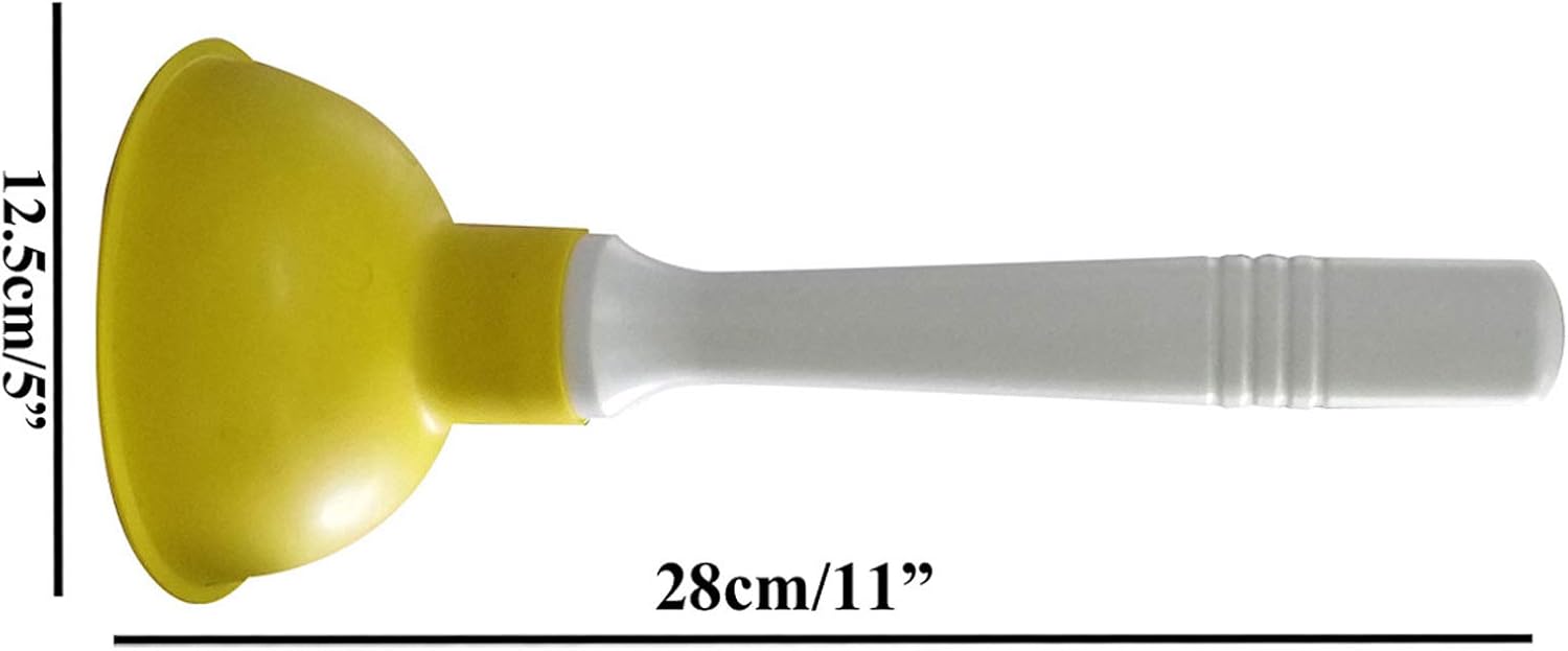 Coralpearl 9 Inch Short Handle Drain Plunger
