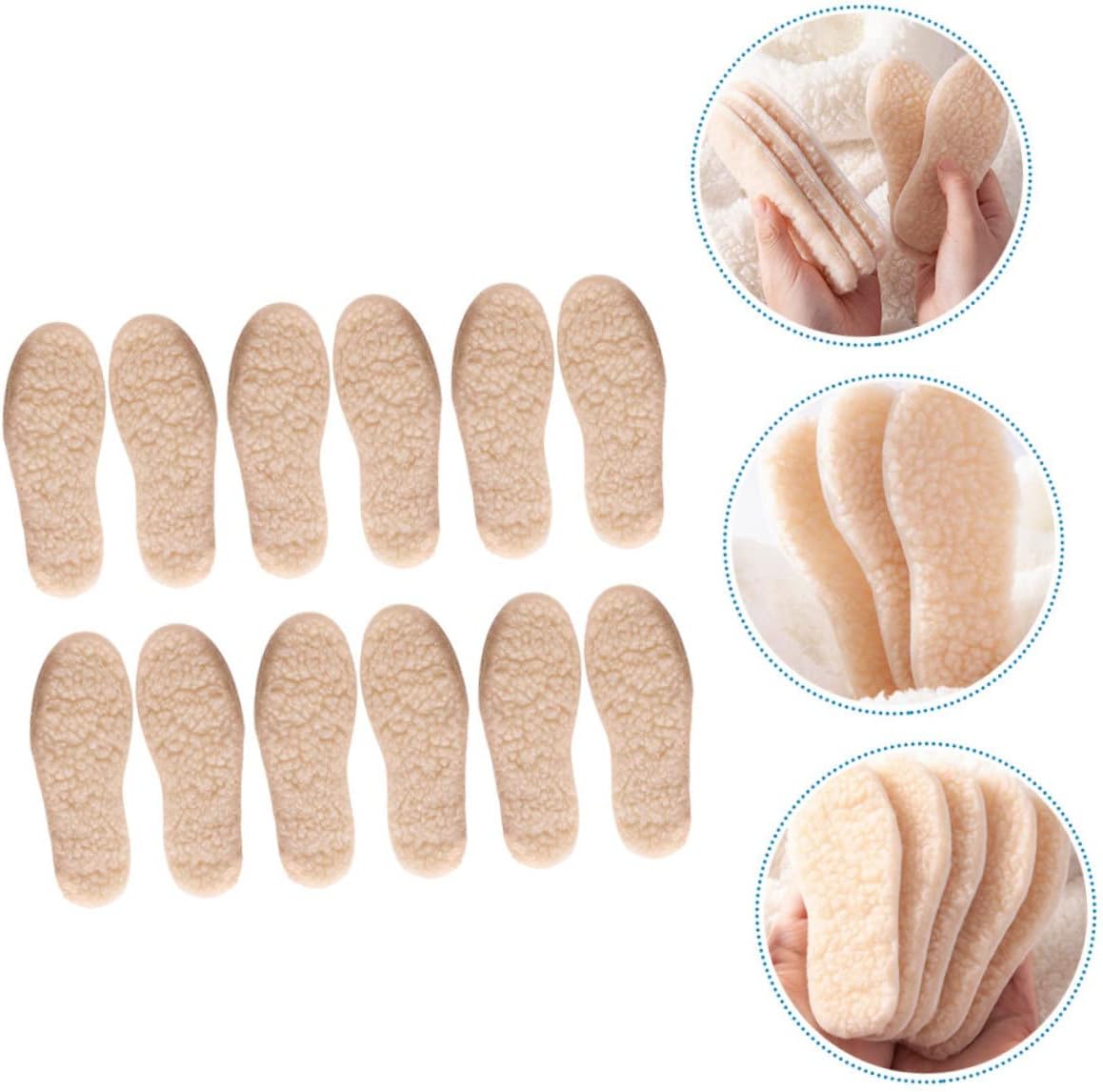 Gogogmee Warm Fleece Insoles for Winter and Everyday Use