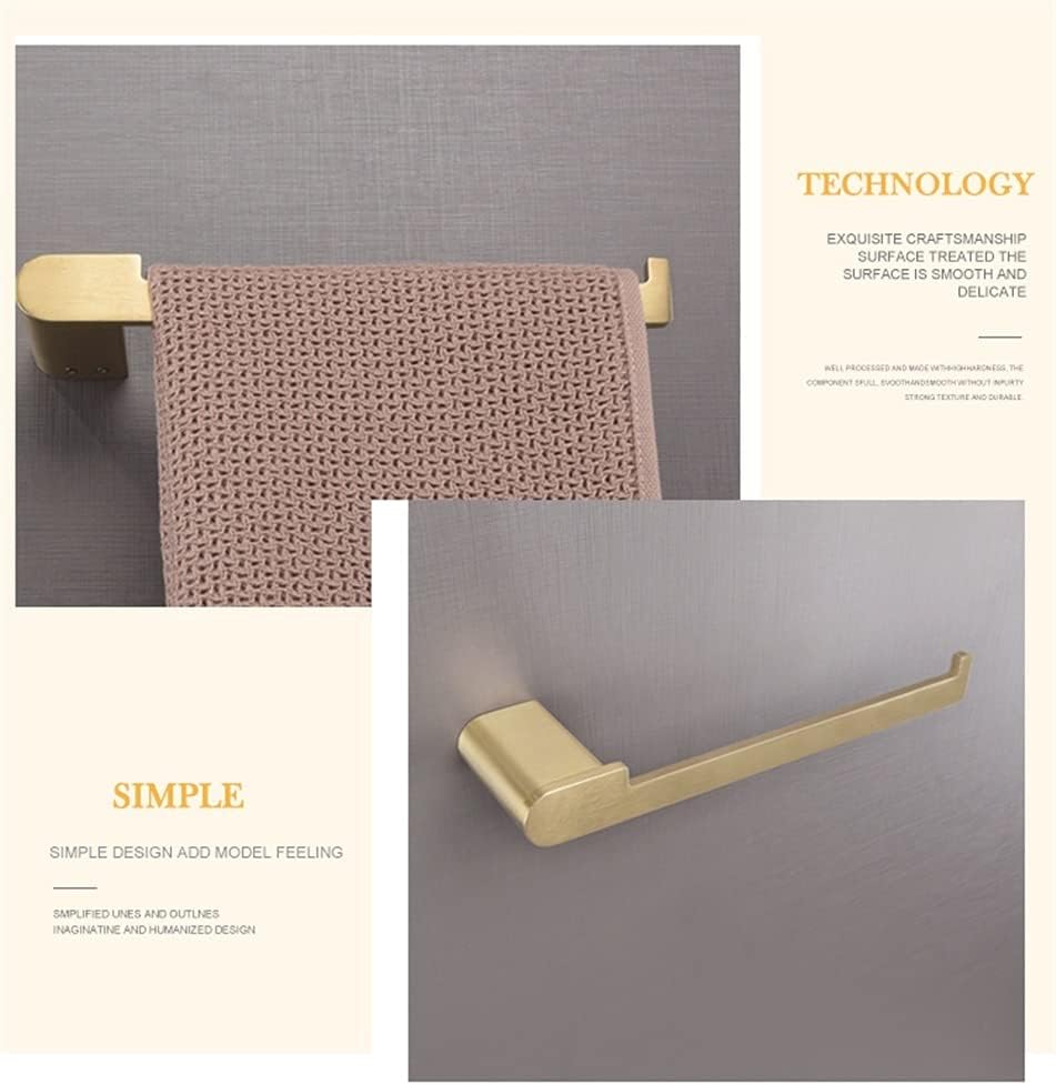 ANNBKA Gold Towel Bar 1 pcs Brushed Stainless Steel Wall Mounted Towel Holder