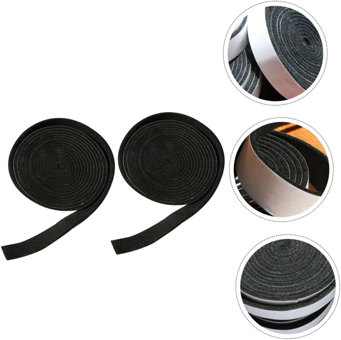 Veemoon 2pcs Self-Adhesive Felt Strips Door Masking