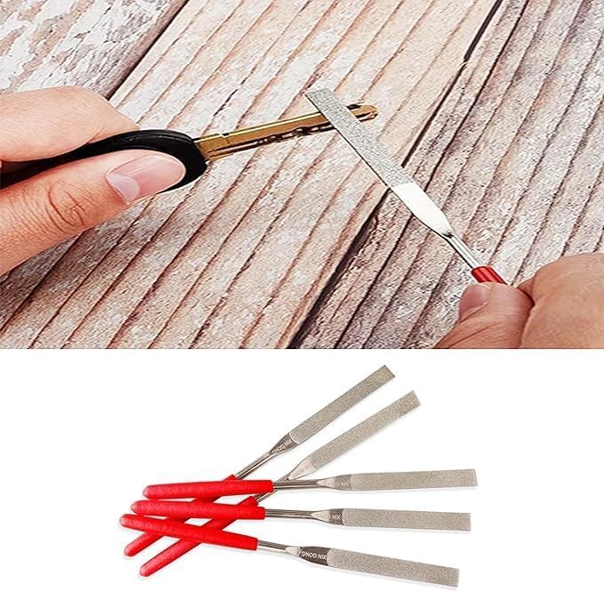 Bhavaya Enterprises Diamond Needle Flat File Set 5 PCS