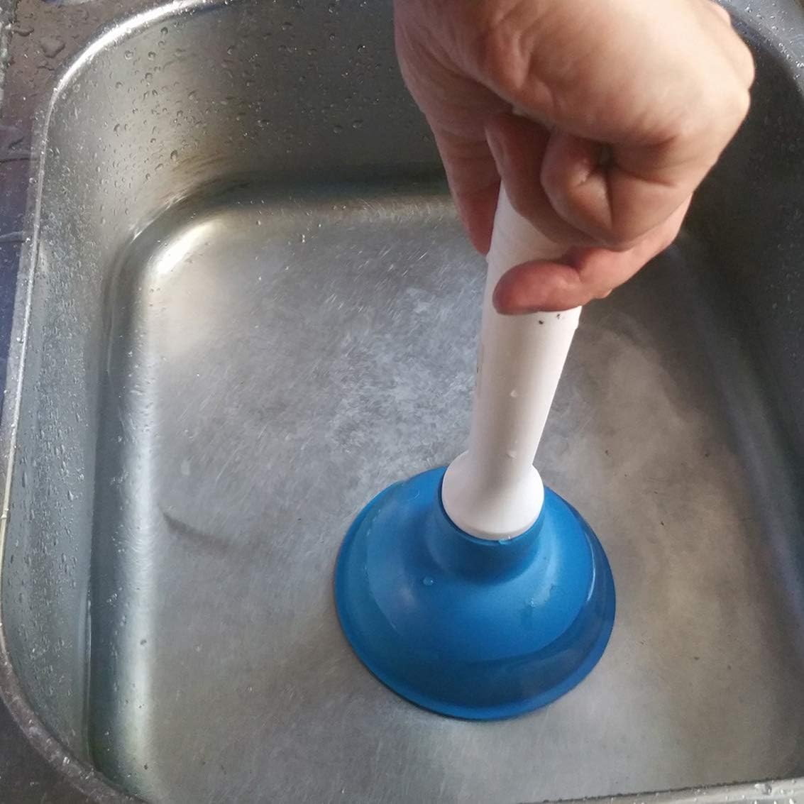 Coralpearl 9 Inch Short Handle Drain Plunger
