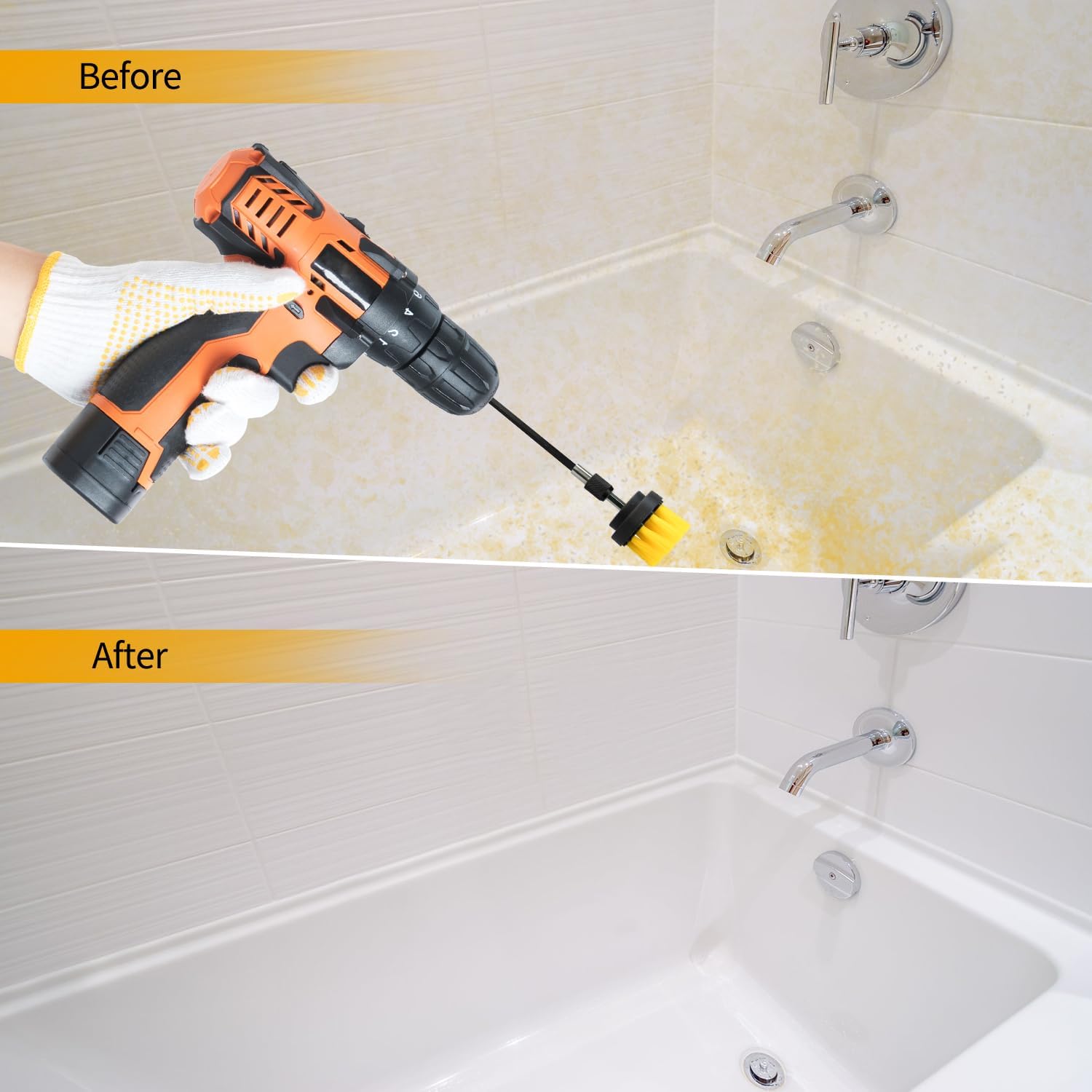 4pcs Drill Brush Set for Cleaning Bathrooms and Cars